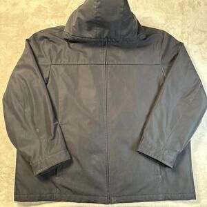 Croft & Barrow Men’s Size XXL Black Weatherproof Double Lined Jacket Hood *read*
